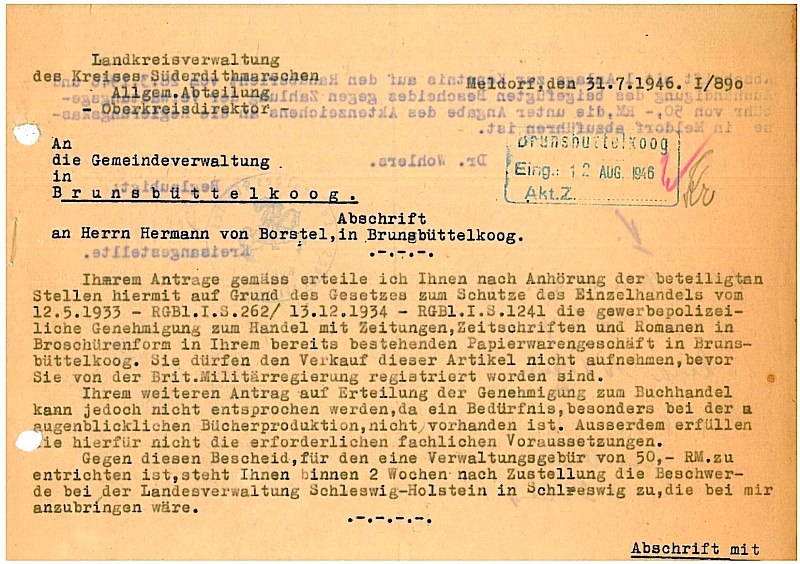 Datei:1946.07.31-Genehmigung Zeitschriften.jpg