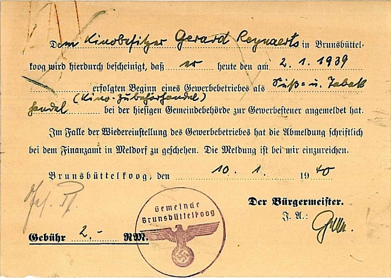Datei:1939.01.02-Reynaerts-Genehmigung.jpg