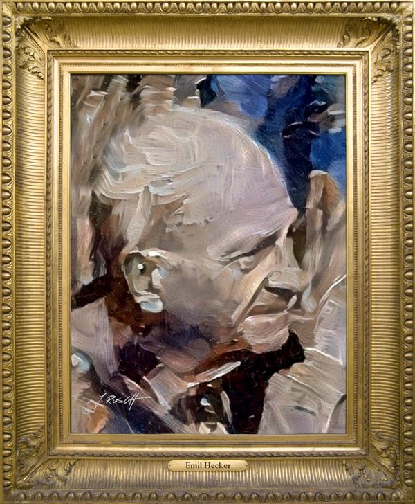 Emil Hecker. Grafik von Jens Rusch