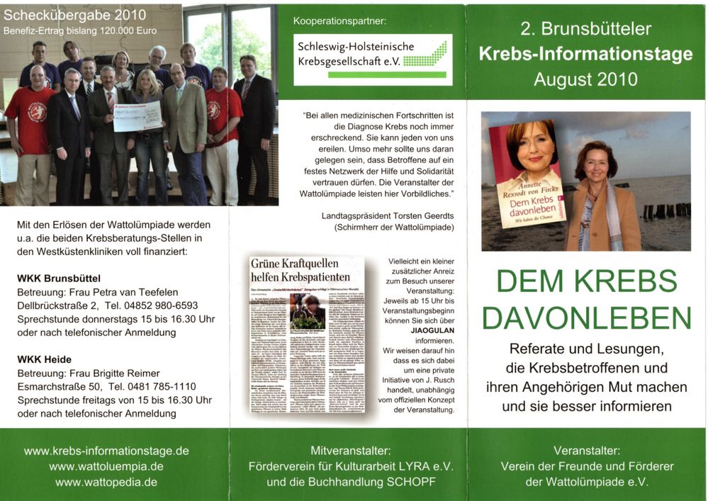 Unsere zweiten Krebsinformationstage 2010